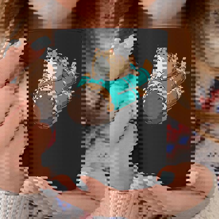 くつろぐ猫 Relaxing Cat コーヒーマグ 面白い贈り物