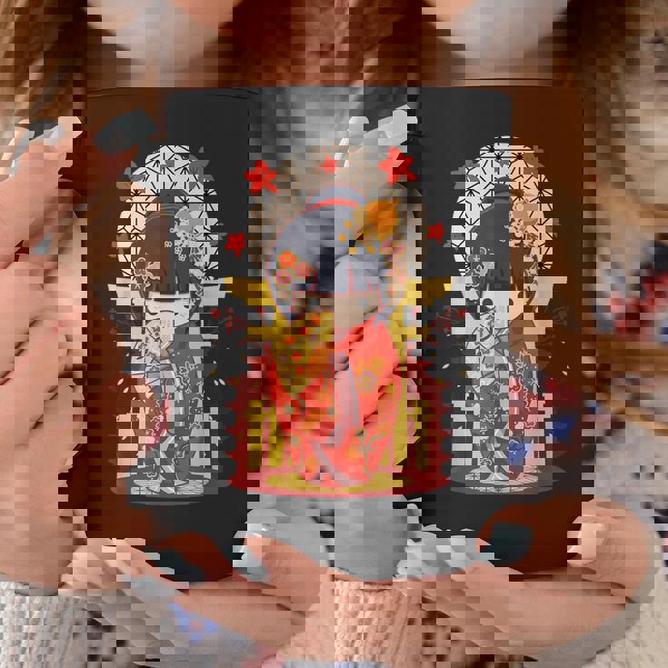 こけし 人形 シャツ 和装 赤 日本運 福 コーヒーマグ 面白い贈り物