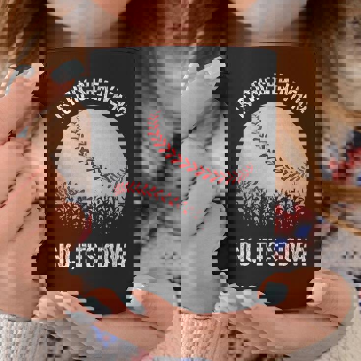 ここは天国か？アイオワ・ビンテージ・ベースボール・コーン・フィールズ コーヒーマグ 面白い贈り物