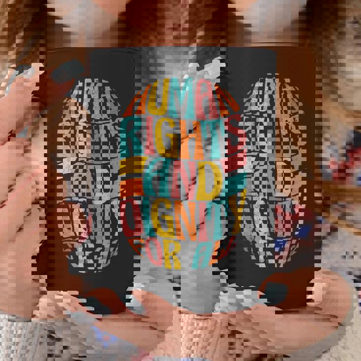 すべての人に人権と尊厳を コーヒーマグ 面白い贈り物