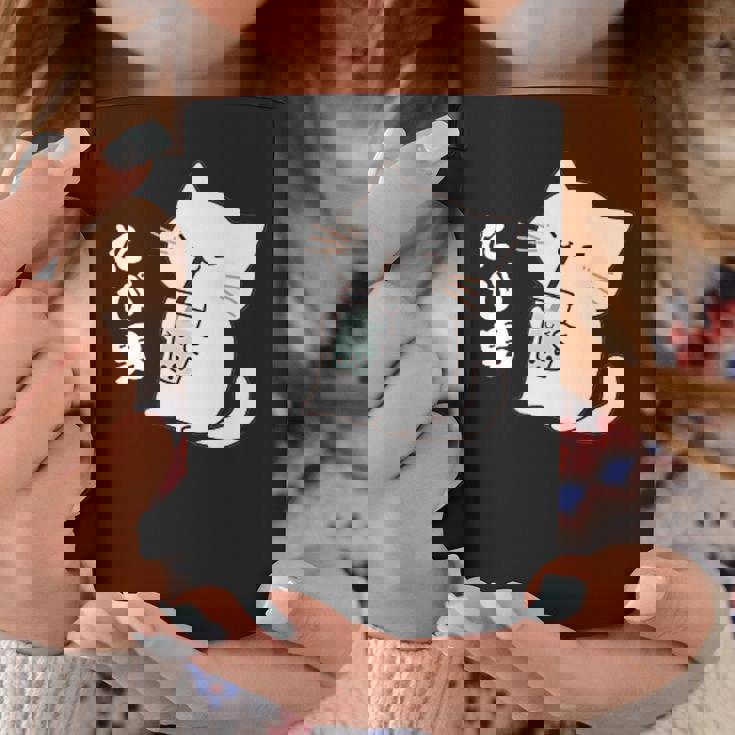 たぴ男ネコ – タピオカを飲む猫キャラデザインキッズから大人まで コーヒーマグ 面白い贈り物