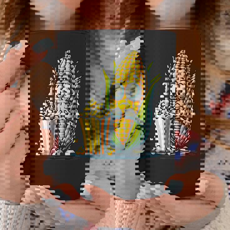 とうもろこしとポップコーンのキャラクター コーヒーマグ 面白い贈り物