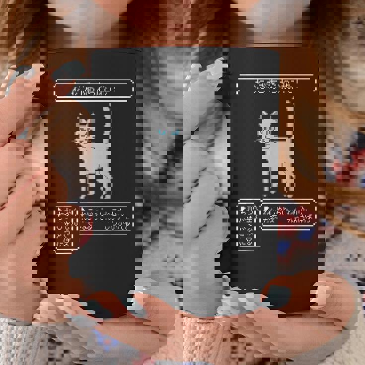 ねこがあらわれた！ 猫好き ゲーム好き ネコ飼い ネコママ 猫ママ ネコパパ 猫パパ Rpg ゲーム 猫 ねこ ネコ コーヒーマグ 面白い贈り物