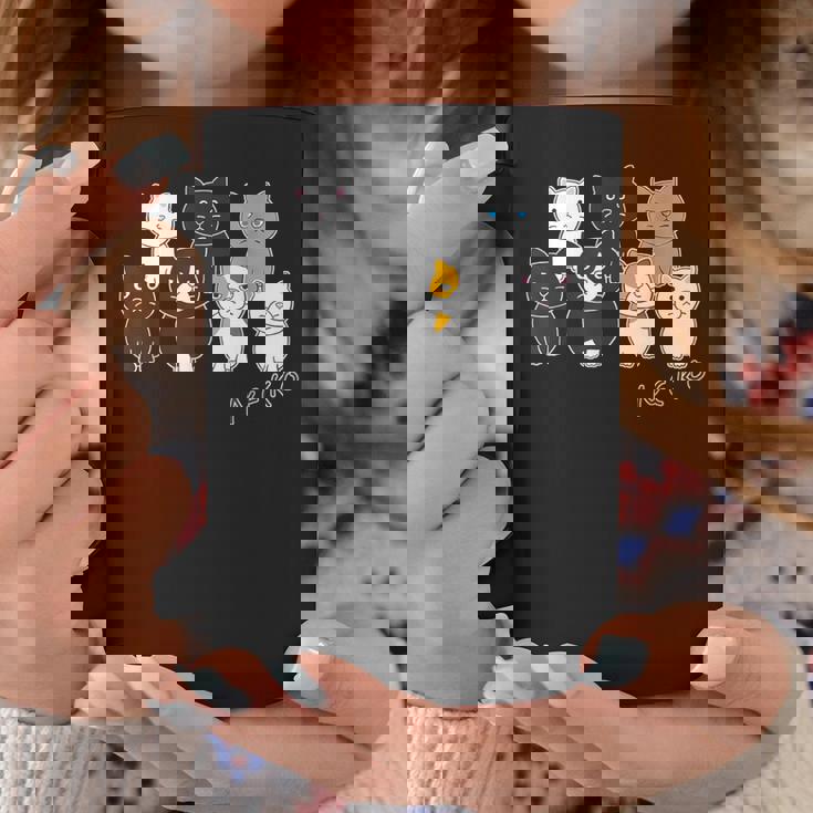 ねこさん『ウチノネコドコ』ハチワレ 黒猫 三毛猫 白猫 Neko【どうぶつフレンズ】フキゲンネコ 猫 動物 イラスト コーヒーマグ 面白い贈り物