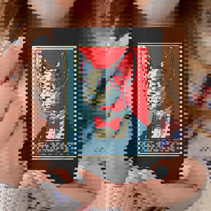 はい、私たちは面白い猫を社長として猫好きの猫好きの猫ルール面白い コーヒーマグ 面白い贈り物