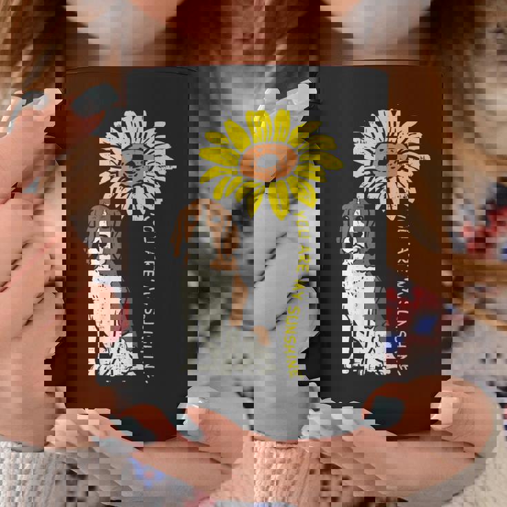 ひまわり サンシャイン ビーグル 動物 ペット ハウンド 犬 恋人 ギフト コーヒーマグ 面白い贈り物