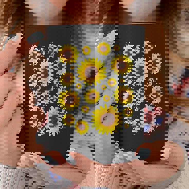 ひまわり 花柄 花 シンプル ポジティブ 夏 グラフィック コーヒーマグ 面白い贈り物