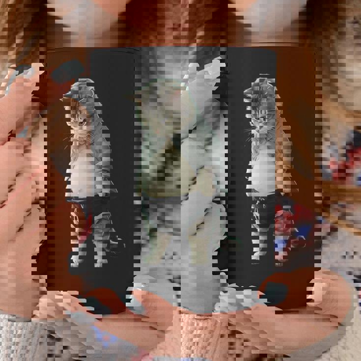 ぽっちゃり猫 お腹が大きい猫 ユーモア Fat Cat コーヒーマグ 面白い贈り物