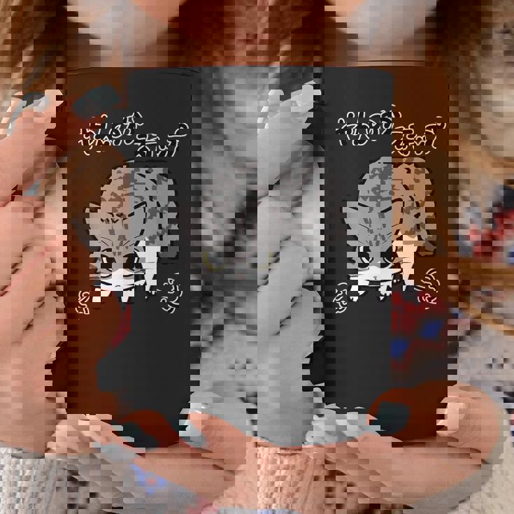 やんのかステップねこ キジ白長毛猫 かわいい 猫好き 動物 コーヒーマグ 面白い贈り物