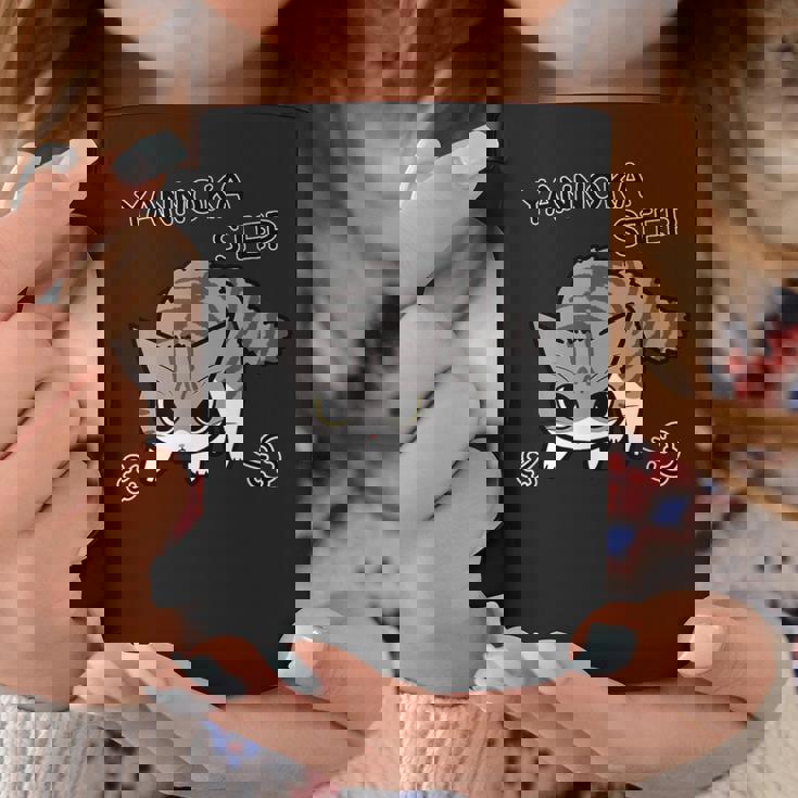 やんのかステップねこ 英語ver キジ白猫 かわいい 猫好き 動物 コーヒーマグ 面白い贈り物