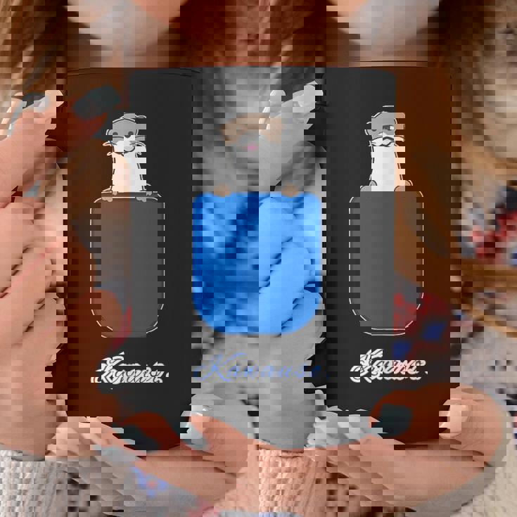 ゆるカワウソさん Otters オッターズ『いん ざ ぽけっと』（ブルーポケット）コツメカワウソ かわいい イラスト コーヒーマグ 面白い贈り物