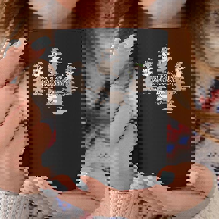 ゆるカワウソさん まるくん『あつまれ！』【 No102 】コツメカワウソ コーヒーマグ 面白い贈り物