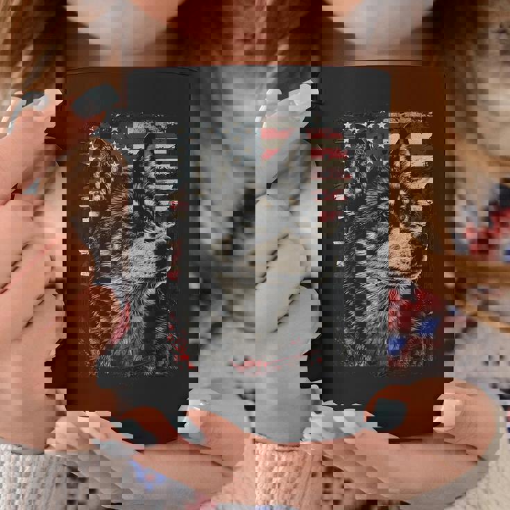 アイヌ犬 アメリカ国旗 コーヒーマグ 面白い贈り物