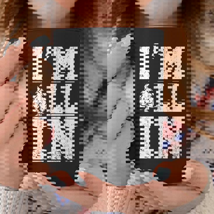 アイムオールイン ポーカーシャツ ポーカープレイヤー カード ギャンブラー コーヒーマグ 面白い贈り物