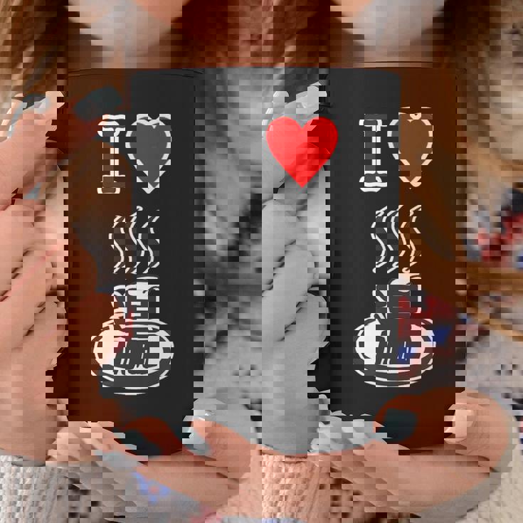 アイラブ・湯 イラスト【温泉】お風呂 マーク 銭湯 記号 ハート お土産 旅行 メッセージ・面白い デザイン コーヒーマグ 面白い贈り物