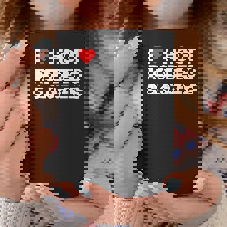 アイ・ラブ・ホット・ロデオ・クラウンズ・ファニー・ウェスタン・ロデオ・カウガール コーヒーマグ 面白い贈り物