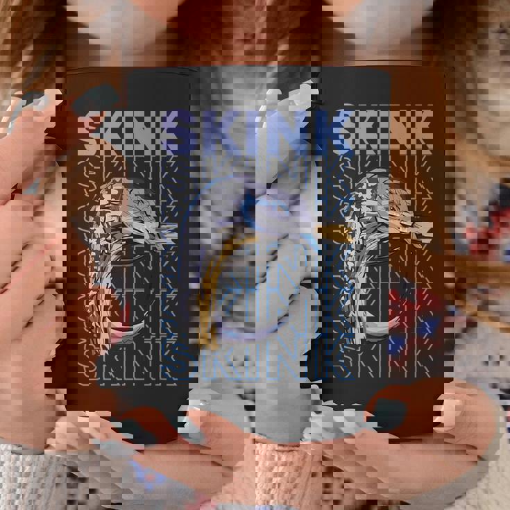 アオジタトカゲ 80 年代スタイルの爬虫類飼育者 トカゲの飼い主 コーヒーマグ 面白い贈り物