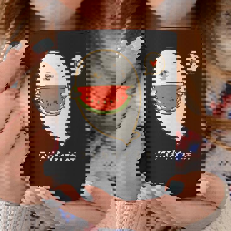 アザラシ 海豹 すいか スイカ大好き アザラシ かわいい イラスト アザラシ好き スイカ イラスト 手書き コーヒーマグ 面白い贈り物
