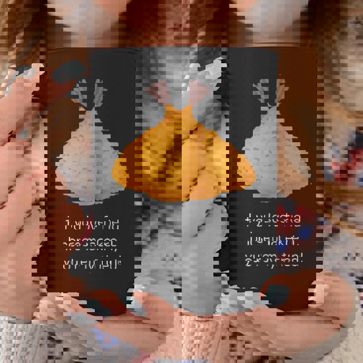 アジフライ好きなら、あなたは私の友達、アジフライ好き共有メッセージ コーヒーマグ 面白い贈り物