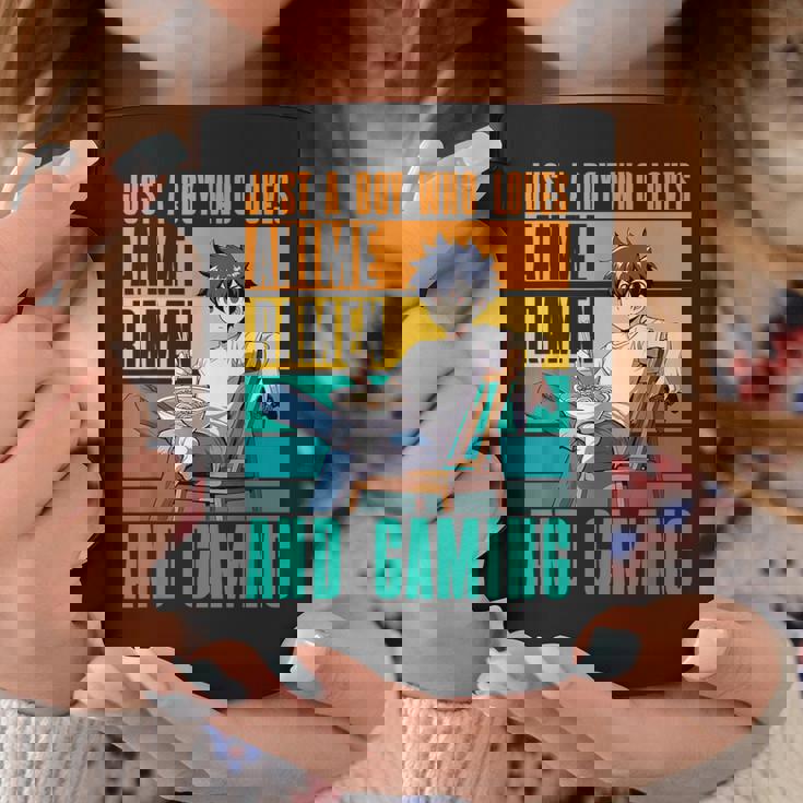 アニメラーメンとゲームが大好きな少年 カワイイゲーマー コーヒーマグ 面白い贈り物