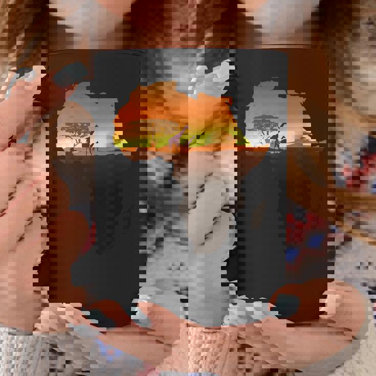 アフリカ キリン サバンナ サンライズ タンザニア ケニア アフリカ コーヒーマグ 面白い贈り物