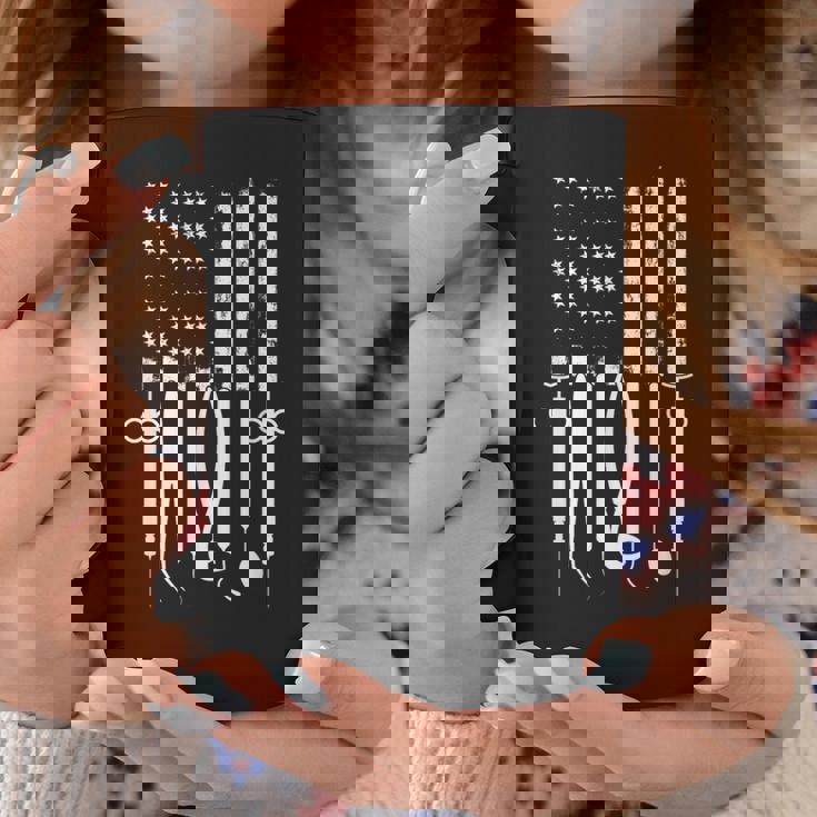 アメリカの旗 歯科技工士 道具 歯医者 アイテム 歯 コーヒーマグ 面白い贈り物