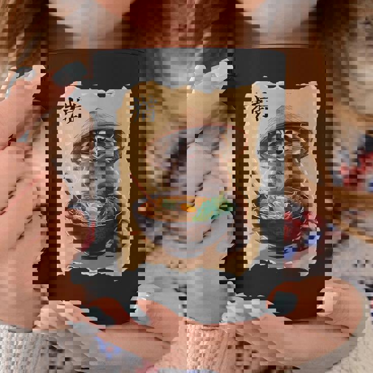 アライグマ 男性 女性 かわいい 食べる ラーメン 和 タヌキ コーヒーマグ 面白い贈り物