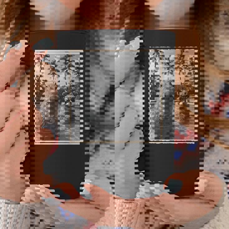 アライグマとカピバラ自撮り コーヒーマグ 面白い贈り物