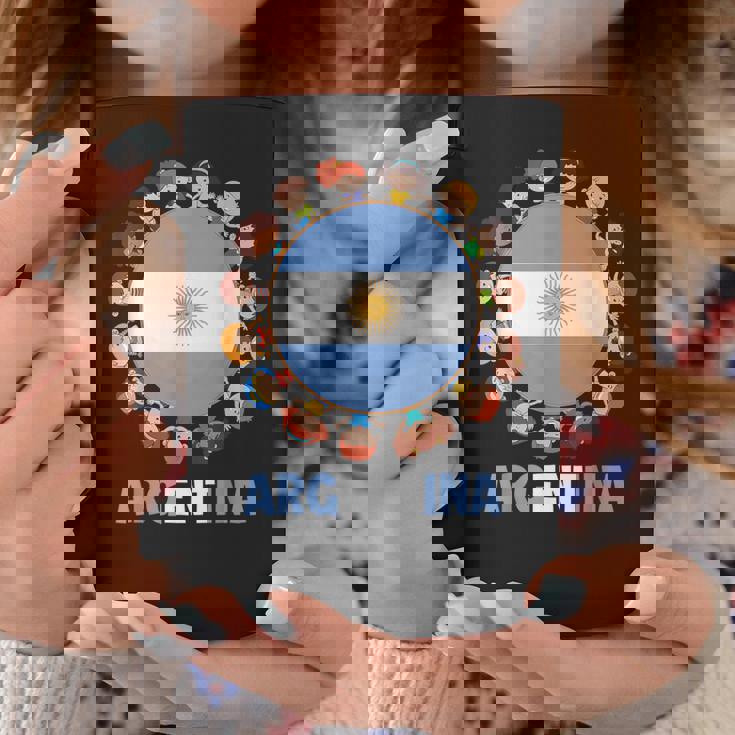 アルゼンチン国旗 ヒスパニック文化遺産月間 アルゼンチン キッズ コーヒーマグ 面白い贈り物