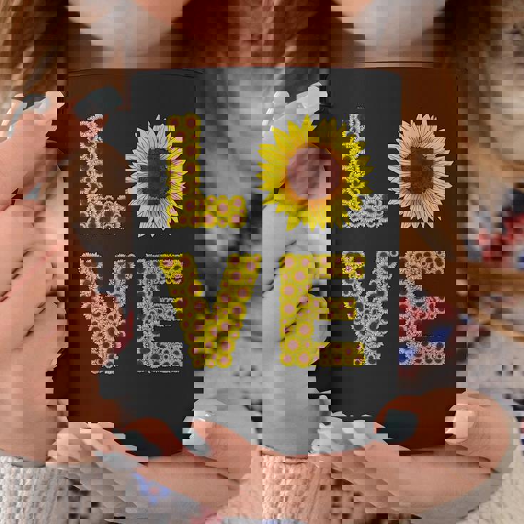 イエロー ひまわり ラブフラワー ひまわり 花柄 かわいい コーヒーマグ 面白い贈り物