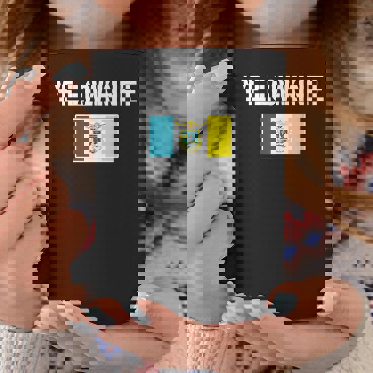 イエローナイフ 紋章 旗 国家への誇り ギフト お土産 コーヒーマグ 面白い贈り物