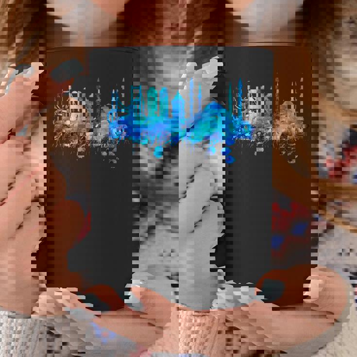 イスタンブールのスカイライン 青いモスク 青い絵 トルコ コーヒーマグ 面白い贈り物