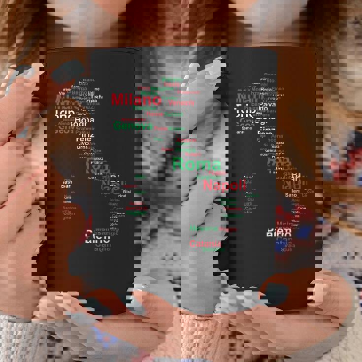 イタリア 地図 シルエット 旗 タウン ローマ 旅行 イタリア コーヒーマグ 面白い贈り物