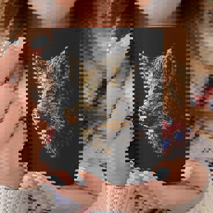 イノシシ 動物 モチーフ イラスト イノシシ コーヒーマグ 面白い贈り物