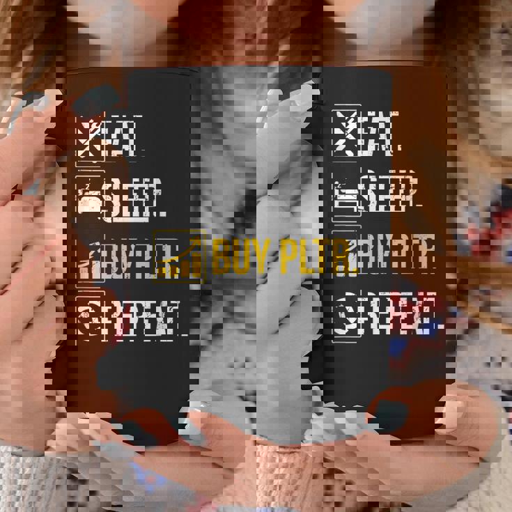 イートスリープインベストベスト Pltr購入パランティア投資。 コーヒーマグ 面白い贈り物