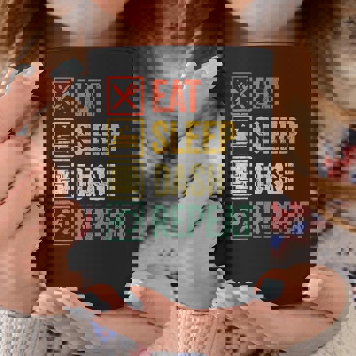 イートスリープダッシュリピートビデオゲームジオメトリビデオゲーマー コーヒーマグ 面白い贈り物