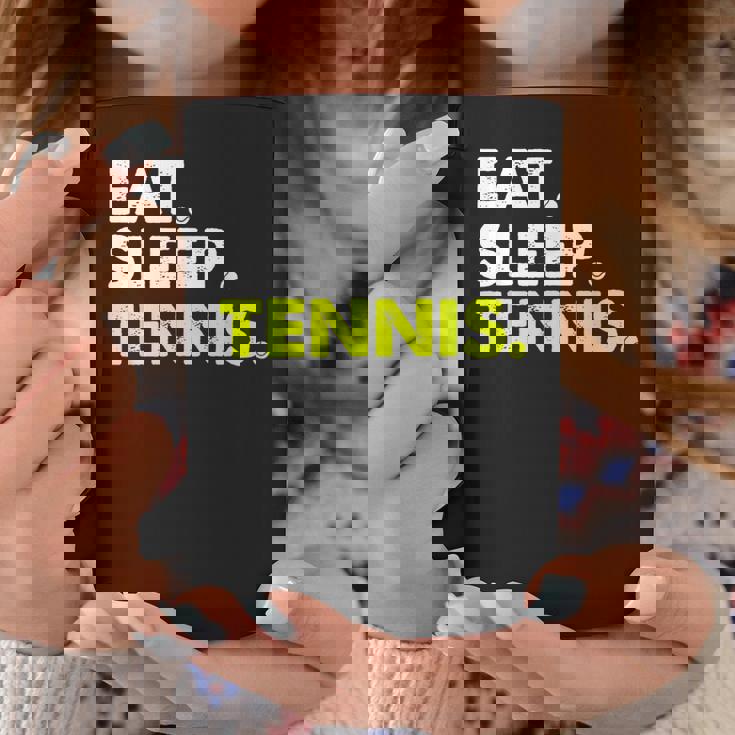 イート・スリープ・テニス コーヒーマグ 面白い贈り物