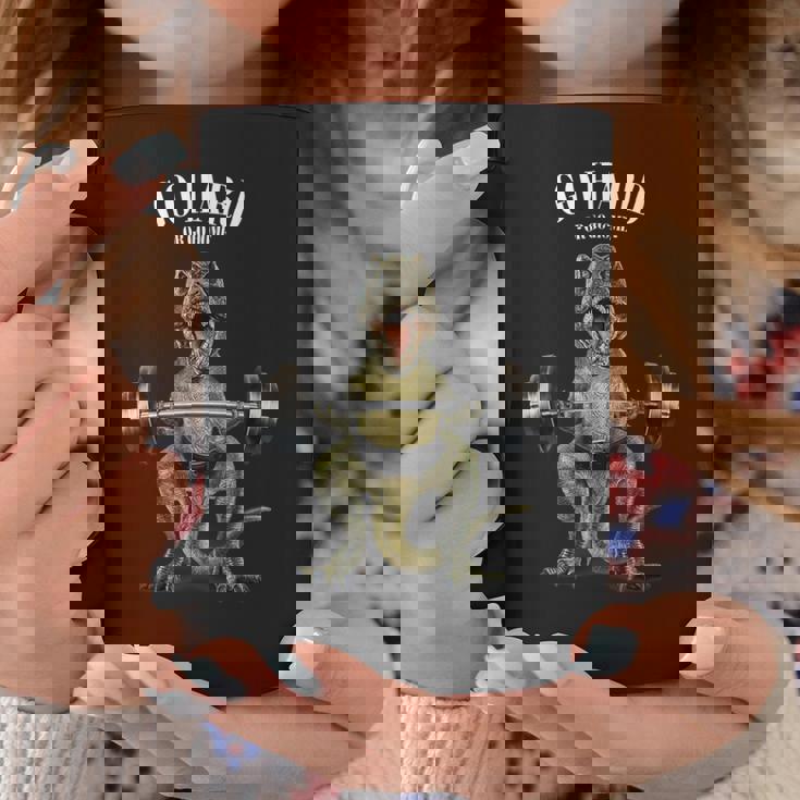 ウェイトリフティング 筋トレ バーベル やる気がないなら家に帰れ 恐竜 ティラノザウルス コーヒーマグ 面白い贈り物