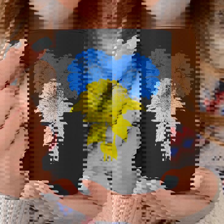 ウクライナ国旗 ひまわり ヴィンテージ ウクライナ支援 ウクライナ コーヒーマグ 面白い贈り物