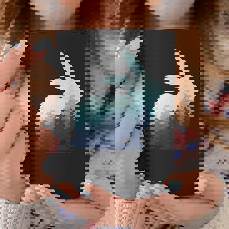 ウサギ バニー 野ウサギ 動物 野生 芸術的 グラフィック 自然 コーヒーマグ 面白い贈り物