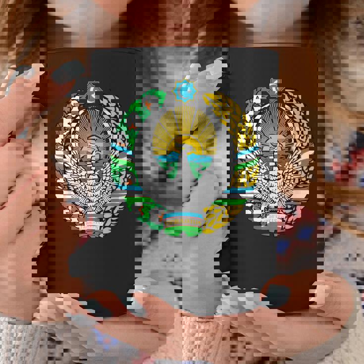 ウズベキスタン 紋章 旗 ウズベキスタン コーヒーマグ 面白い贈り物