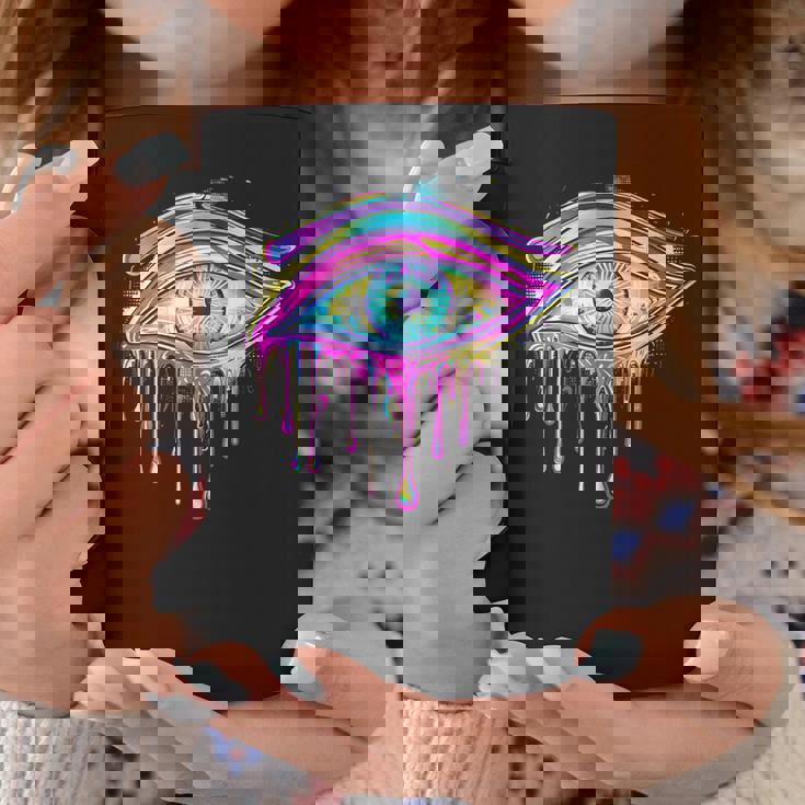 エジプトのホルスの目 トリッピー サイケデリック アート 宇宙 シュール コーヒーマグ 面白い贈り物