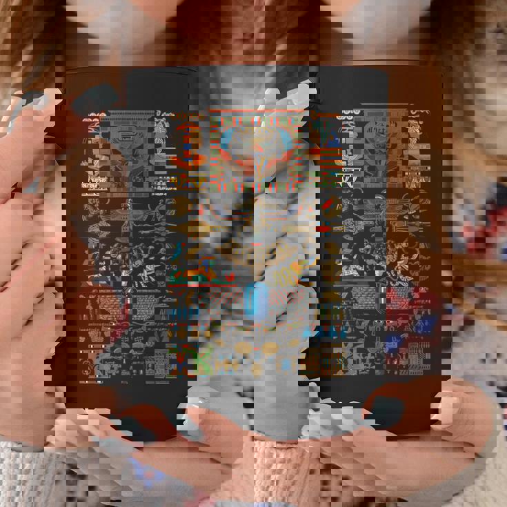 エジプトの多色オーナメント ヒエログリフ ヒエログリフ コーヒーマグ 面白い贈り物