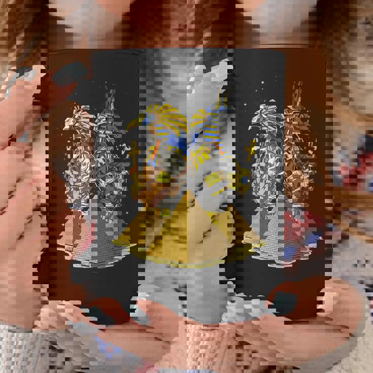 エジプトの神々アヌビスとホルスの目エジプトのピラミッドアンクのシンボル古代エジプト神話 コーヒーマグ 面白い贈り物