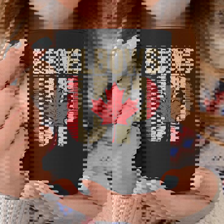 エルボーズアップ カナダ カナダ国旗 プライド 北 強い メープルリーフ コーヒーマグ 面白い贈り物