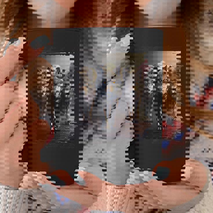 オオカミの部族 野生動物 ウルフ マウンテン コーヒーマグ 面白い贈り物