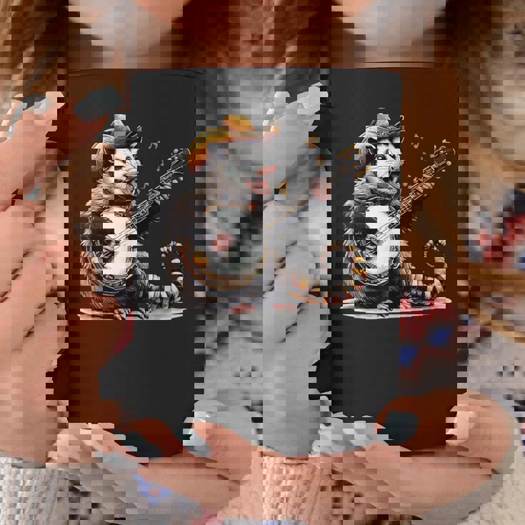 オポッサム演奏 バンジョー ギター 面白い ポッサムハット ゴミ オポッサム コーヒーマグ 面白い贈り物