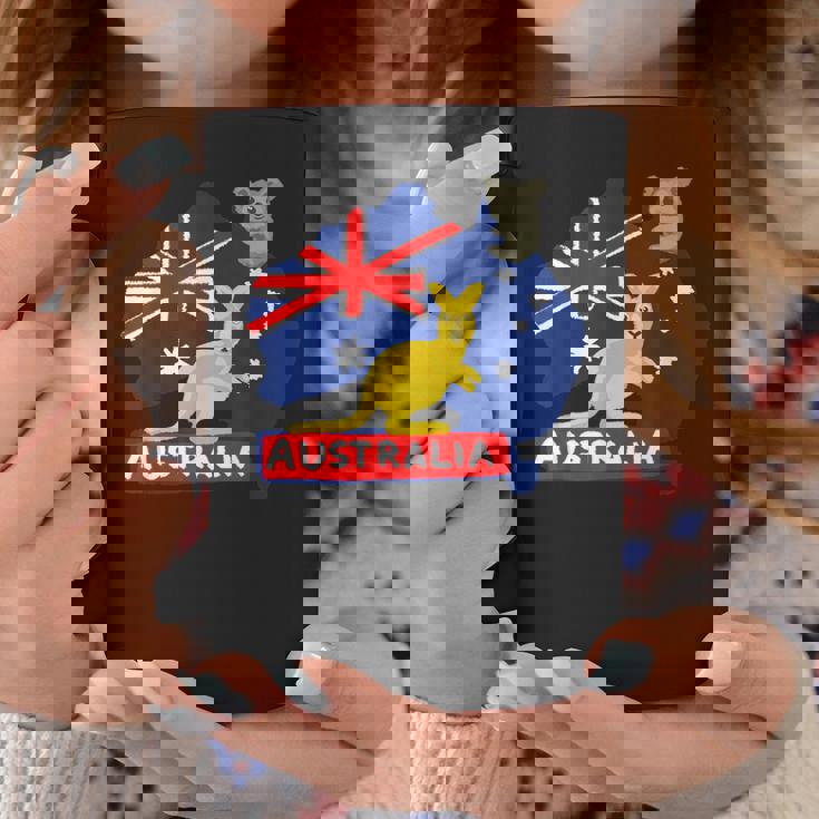 オーストラリア国旗マップ コンチネント カンガルー コアラ コーヒーマグ 面白い贈り物