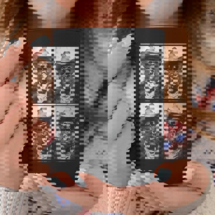 カウボーイ ゴリラ サングラス付き 動物 写真 ブース ウエスタン コーヒーマグ 面白い贈り物