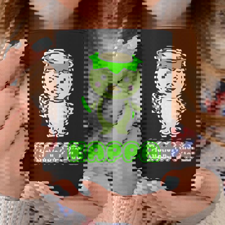 カッパ くん『セルフィー』河童【どうぶつフレンズ】きゅうり 妖怪 かわいい イラスト コーヒーマグ 面白い贈り物